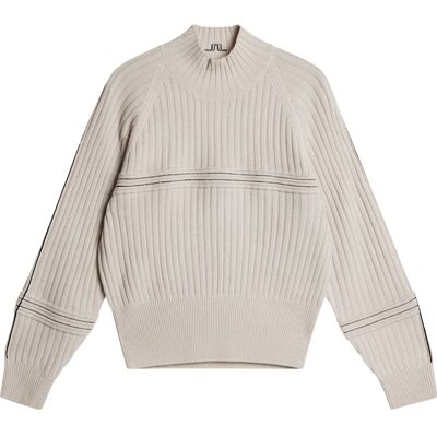 J.Lindeberg Nora Knitted Sweater Moonbeam - M M J.Lindeberg Nora Knitted Sweater Moonbeam - M M