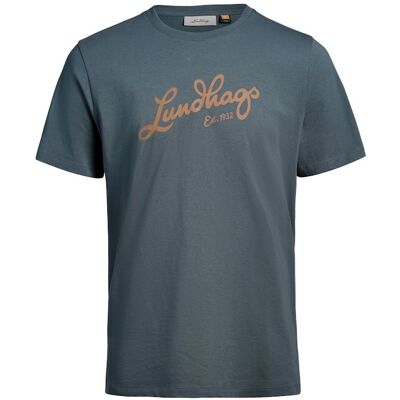 Lundhags Järpen Logo T-shirt M Dk Sky Blue - M M Lundhags Järpen Logo T-shirt M Dk Sky Blue - M M