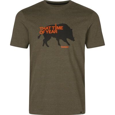 Seeland That Time T-shirt Pine Green Melange - M M Seeland That Time T-shirt Pine Green Melange - M M