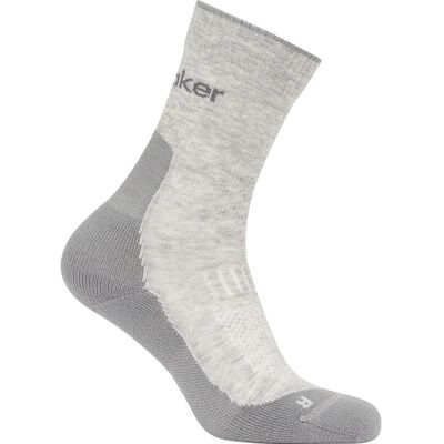 Icebreaker Men Merino Hike+ Light Crew Blizzard Hthr/Alloy - M M Icebreaker Men Merino Hike+ Light Crew Blizzard Hthr/Alloy - M M