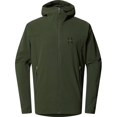 Haglöfs Rosson Softshell Hood Men Seaweed Green - S S Haglöfs Rosson Softshell Hood Men Seaweed Green - S S