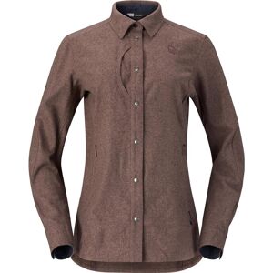 Norrøna Tamok Wool Plain Shirt W'S Deep Taupe Melange - S S Norrøna Tamok Wool Plain Shirt W'S Deep Taupe Melange - S S