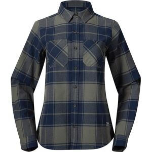 Bergans Nordmarka Flannel Shirt Women Green Mud/Navy Blue Check - M M Bergans Nordmarka Flannel Shirt Women Green Mud/Navy Blue Check - M M