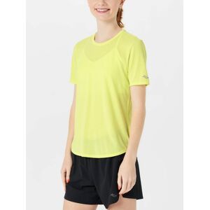 Saucony Stopwatch Short Sleeve Sunny Lime Heather - M M Saucony Stopwatch Short Sleeve Sunny Lime Heather - M M