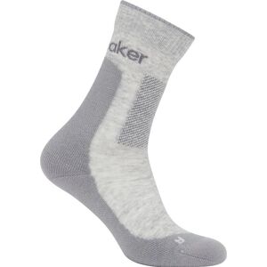 Icebreaker Women Merino Hike+ Medium Crew Blizzard Hthr/Alloy - S S Icebreaker Women Merino Hike+ Medium Crew Blizzard Hthr/Alloy - S S