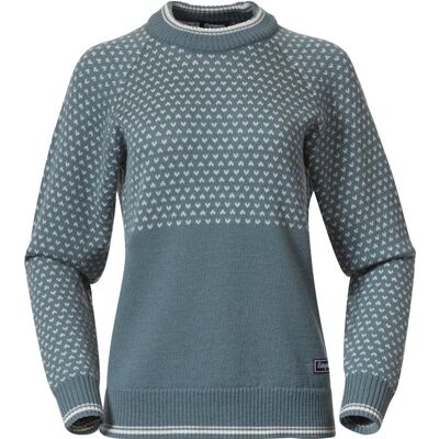 Bergans Alvdal Wool Jumper Women Grey Sage/Vanilla White - L L Bergans Alvdal Wool Jumper Women Grey Sage/Vanilla White - L L