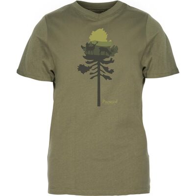 Pinewood Finnveden Recycled Outdoor T-SHIRT W Olive Mel Pine Tree - XXL XXL Pinewood Finnveden Recycled Outdoor T-SHIRT W Olive Mel Pine Tree - XXL XXL