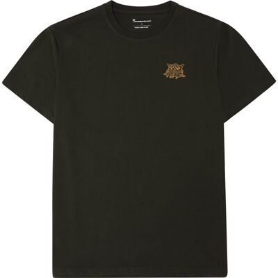 KnowledgeCotton Apparel Regenerative Organic Cotton Chest Embroidery T-Shirt GOTS Forrest Night - XXL XXL KnowledgeCotton Apparel Regenerative Organic Cotton Chest Embroidery T-Shirt GOTS Forrest Night - XXL XXL