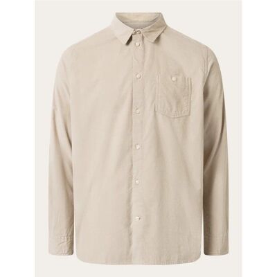 KnowledgeCotton Apparel Organic Cotton Corduroy Shirt GOTS Light Feather Gray - S S KnowledgeCotton Apparel Organic Cotton Corduroy Shirt GOTS Light Feather Gray - S S