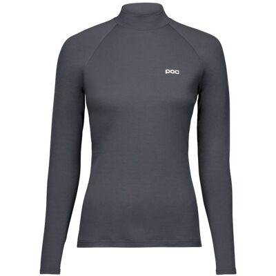 POC W's Layer Merino Mock Neck Jersey Sylvanite Grey - S S POC W's Layer Merino Mock Neck Jersey Sylvanite Grey - S S