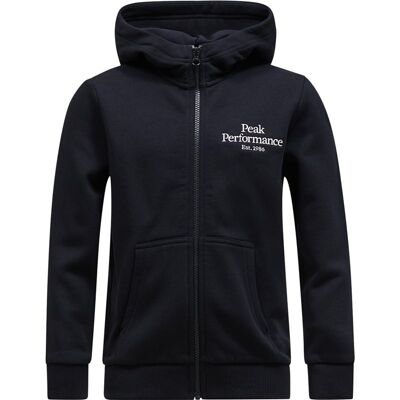 Peak Performance Jr Original Zip Hood Black/Offwhite - 140 cl 140 cl Peak Performance Jr Original Zip Hood Black/Offwhite - 140 cl 140 cl