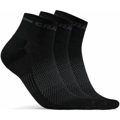 Craft Core Dry Mid Sock 3-Pack Black - 37-39 37-39 Craft Core Dry Mid Sock 3-Pack Black - 37-39 37-39