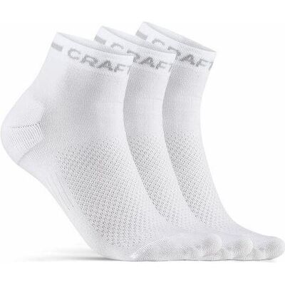 Craft Core Dry Mid Sock 3-Pack White - 43-45 43-45 Craft Core Dry Mid Sock 3-Pack White - 43-45 43-45