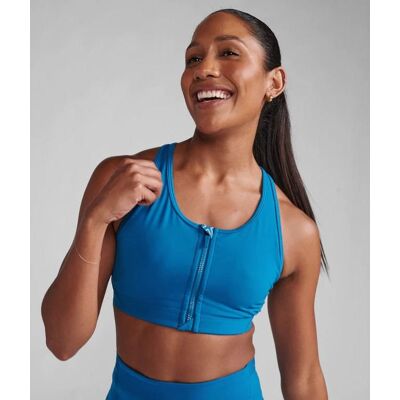 2XU Motion Zip Bra Seaport/White - XXS XXS 2XU Motion Zip Bra Seaport/White - XXS XXS
