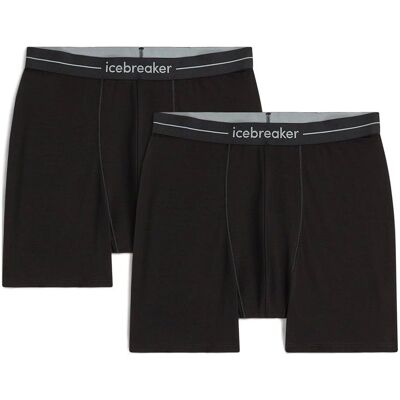 Icebreaker Men Merino 150 Anatomica Boxers 2 Pack Black - XXL XXL Icebreaker Men Merino 150 Anatomica Boxers 2 Pack Black - XXL XXL