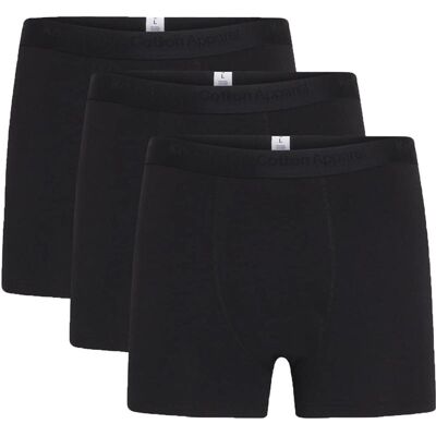 KnowledgeCotton Apparel Anker 3-Pack Underwear Black Jet - XL XL KnowledgeCotton Apparel Anker 3-Pack Underwear Black Jet - XL XL