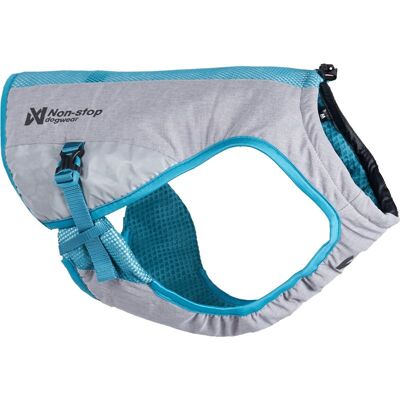 Non-stop dogwear Cooling Vest Lightgray/Teal - XS XS Non-stop dogwear Cooling Vest Lightgray/Teal - XS XS