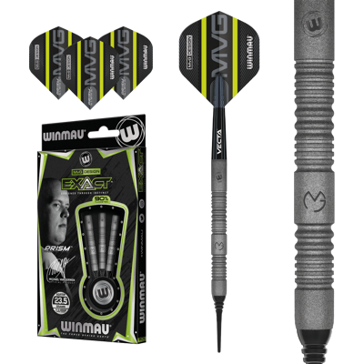 Winmau MvG Exact 90% Tungsten Soft Tip Darts-tikat - 23,5g Winmau MvG Exact 90% Tungsten Soft Tip Darts-tikat - 23,5g