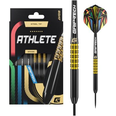 Goat Athlete brass 12g Darts-tikat Keltainen Goat Athlete brass 12g Darts-tikat Keltainen