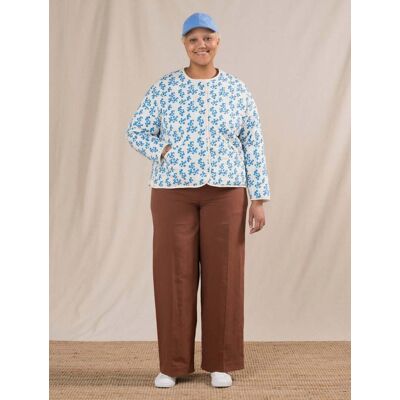R-Collection Ana-tikkitakki, sininen Kukkaketo-printti - XL R-Collection Ana-tikkitakki, sininen Kukkaketo-printti - XL