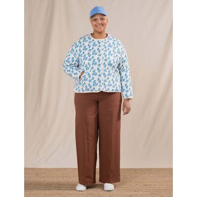 R-Collection Ana-tikkitakki, sininen Kukkaketo-printti - XL R-Collection Ana-tikkitakki, sininen Kukkaketo-printti - XL