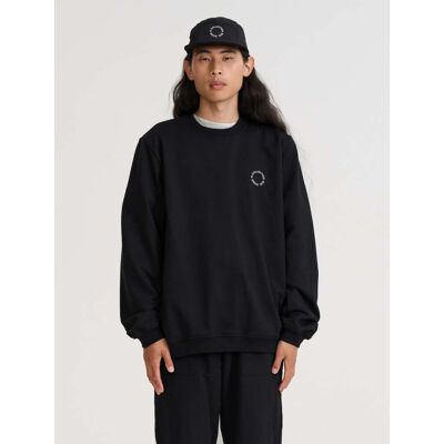 R-Collection Hetki-collegepaita, musta / brodeeraus - XL R-Collection Hetki-collegepaita, musta / brodeeraus - XL
