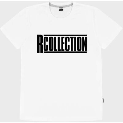 Logo-T-paita, valkoinen / musta R-Collection - XL Logo-T-paita, valkoinen / musta R-Collection - XL