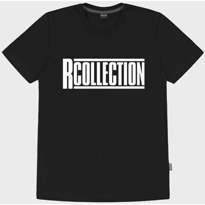 Logo-T-paita, musta / valkoinen R-Collection - XL Logo-T-paita, musta / valkoinen R-Collection - XL