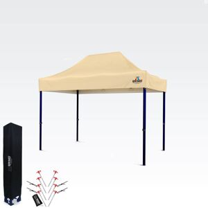BRIMO Myyntipiste 2x3m Nopeasti koottava paviljonki - ilman 3 seinää - Beige 70% polyesteri, 30% PVC BRIMO Myyntipiste 2x3m Nopeasti koottava paviljonki - ilman 3 seinää - Beige 70% polyesteri, 30% PVC