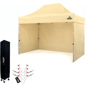 BRIMO Myyntiteltta 2 x 3 m SUPER Teräs Asennus 2 minuutissa - seinällä - Beige 70% polyesteri, 30% PVC BRIMO Myyntiteltta 2 x 3 m SUPER Teräs Asennus 2 minuutissa - seinällä - Beige 70% polyesteri, 30% PVC