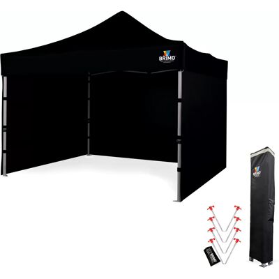 BRIMO Premium-juhlateltta 3x3m Alumiini Korkein kestävyys - 3 seinällä - Musta 70% polyesteri, 30% PVC BRIMO Premium-juhlateltta 3x3m Alumiini Korkein kestävyys - 3 seinällä - Musta 70% polyesteri, 30% PVC