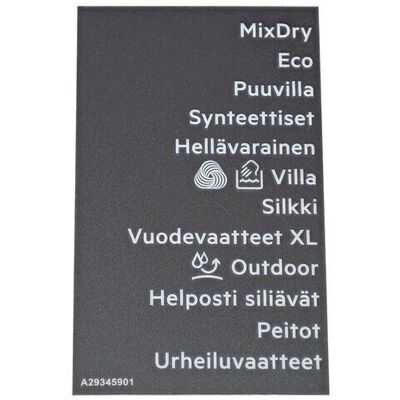 AEG kilpi ohjelma-, tarrateippi, FI 140293459016 AEG kilpi ohjelma-, tarrateippi, FI 140293459016