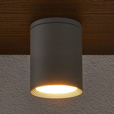 Lucande Minna Ulkoilmalamppu - IP54, sylinterimäinen, hopea Lucande Minna Ulkoilmalamppu - IP54, sylinterimäinen, hopea