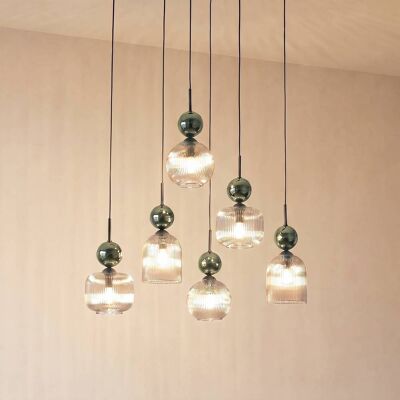 Riippuvalaisin Sophia TK Lighting, himmennettävä, Vihreä, Olohuone/ruokailutila, Lasi, Moderni Riippuvalaisin Sophia TK Lighting, himmennettävä, Vihreä, Olohuone/ruokailutila, Lasi, Moderni