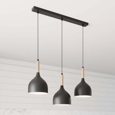 Luminex Noak Puu Riippuvalaisin - 3 Valoa Teollinen Tyyli Luminex Noak Puu Riippuvalaisin - 3 Valoa Teollinen Tyyli