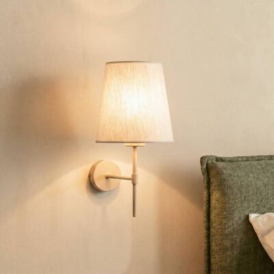 Seinävalaisin Elizabeth TK Lighting, himmennettävä, Kerma/meripihka, Olohuone/ruokailutila, Tekstiili/kangas/silkki, Moderni Seinävalaisin Elizabeth TK Lighting, himmennettävä, Kerma/meripihka, Olohuone/ruokailutila, Tekstiili/kangas/silkki, Moderni