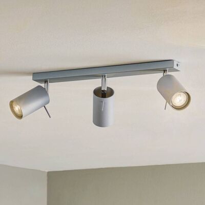 SOLLUX LIGHTING Kattovalaisin - Pyöreä, Harmaa, 3 valoa lineaarinen SOLLUX LIGHTING Kattovalaisin - Pyöreä, Harmaa, 3 valoa lineaarinen
