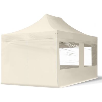 TOOLPORT 3x4,5m Teräs pop-up teltta, sis. 4 sivuseinää, kermanvärinen - (59043) TOOLPORT 3x4,5m Teräs pop-up teltta, sis. 4 sivuseinää, kermanvärinen - (59043)