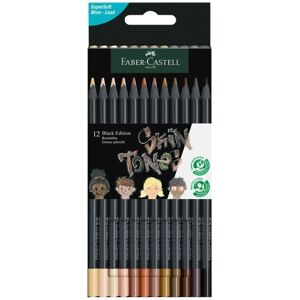 FABER-CASTELL kolmiomaiset värikynät Black Edition, 12 kpl, kolmiomaiset, mustaa puuta, superpehmeä lyijy upealle - 1 kpl (116414) FABER-CASTELL kolmiomaiset värikynät Black Edition, 12 kpl, kolmiomaiset, mustaa puuta, superpehmeä lyijy upealle - 1 kpl (116414)