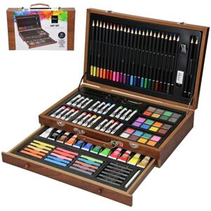 ECD-Germany merkistä maalaus set 112 kappaletta, piirtämiseen ja maalaus, maalaus joukko puuta, lapsille / aikuisille, väriliidut, öljy ja akryyli ECD-Germany merkistä maalaus set 112 kappaletta, piirtämiseen ja maalaus, maalaus joukko puuta, lapsille / aikuisille, väriliidut, öljy ja akryyli