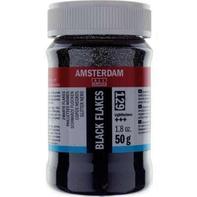 Amsterdam Black glitter flakes 129 purkki 75 ml Amsterdam Black glitter flakes 129 purkki 75 ml