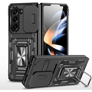 SKALO Samsung Z Fold6 Armor hybridi metallirengas kameran liukusäädin - Musta SKALO Samsung Z Fold6 Armor hybridi metallirengas kameran liukusäädin - Musta
