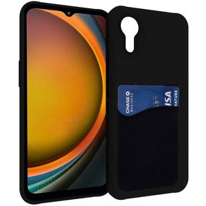 Silikonikuori korttitelineellä Samsung Galaxy Xcover 7 - Musta Silikonikuori korttitelineellä Samsung Galaxy Xcover 7 - Musta