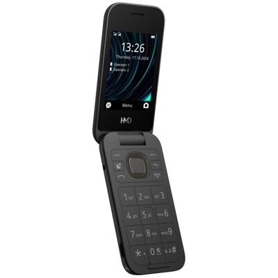 Hmd 2660 Flip - 4G Toimintonäppäinpuhelin - Dubbla SIM-kort - 64MB RAM/128MB Loppu - MicroSD-korttipaikka - Takakamera 0,3 MP - Musta Hmd 2660 Flip - 4G Toimintonäppäinpuhelin - Dubbla SIM-kort - 64MB RAM/128MB Loppu - MicroSD-korttipaikka - Takakamera 0,3 MP - Musta