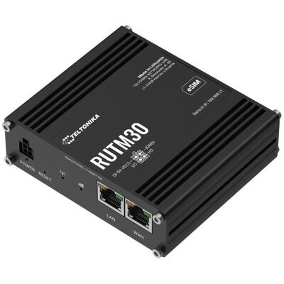 Teltonika RUTM30, Wi-Fi 5 (802.11ac), Dual-band (2.4 GHz / 6 GHz), Ethernet LAN, 5G, Musta, Reititin, seinään tai räkkiin Teltonika RUTM30, Wi-Fi 5 (802.11ac), Dual-band (2.4 GHz / 6 GHz), Ethernet LAN, 5G, Musta, Reititin, seinään tai räkkiin