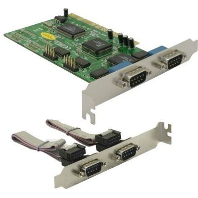 DeLock PCI-kortti 4x Serial - Sarjasovitin - PCI - RS-232 x 4 DeLock PCI-kortti 4x Serial - Sarjasovitin - PCI - RS-232 x 4
