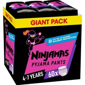 Pampers Ninjamas Pyjama Pikkuhousut Sydän, 60 vaippaa, 17-30 kg Pampers Ninjamas Pyjama Pikkuhousut Sydän, 60 vaippaa, 17-30 kg