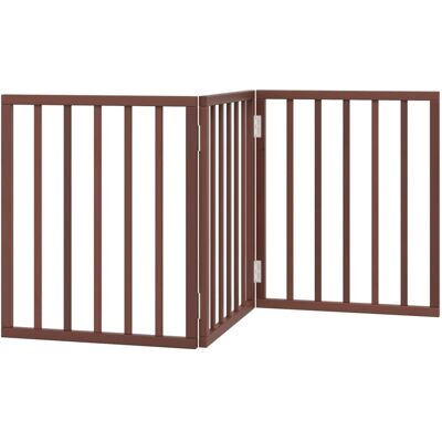 vidaXL Koiraportti kokoontaittuva 3 paneelia ruskea 150 cm poppelipuu vidaXL Koiraportti kokoontaittuva 3 paneelia ruskea 150 cm poppelipuu