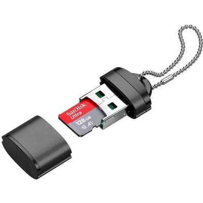 NÖRDIC USB-A-kortinlukija MicroSD UHS-I NÖRDIC USB-A-kortinlukija MicroSD UHS-I