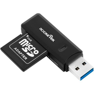 NÖRDIC USB 3.0 kortinlukija 2 korttipaikkaa SD, MicroSD UHS-I NÖRDIC USB 3.0 kortinlukija 2 korttipaikkaa SD, MicroSD UHS-I